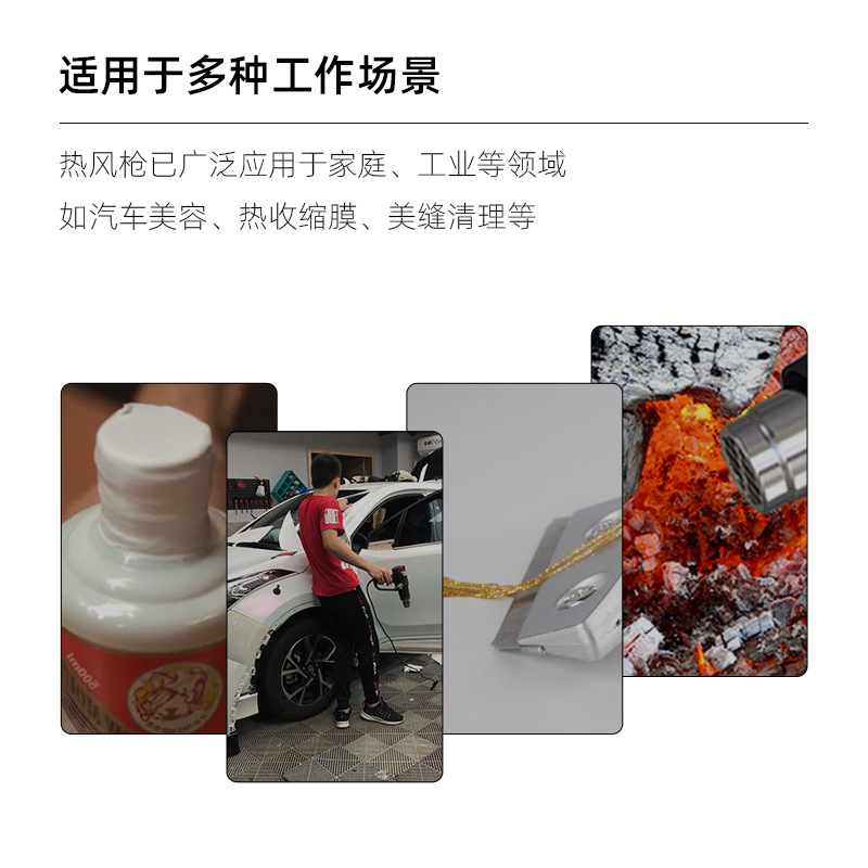 Portable Temperature Adjustable Digital Heat Gun, 20 Million Heat Gun, Heat Shrink Wrap Industrial Hair Dryer, Car Film Baking Gun