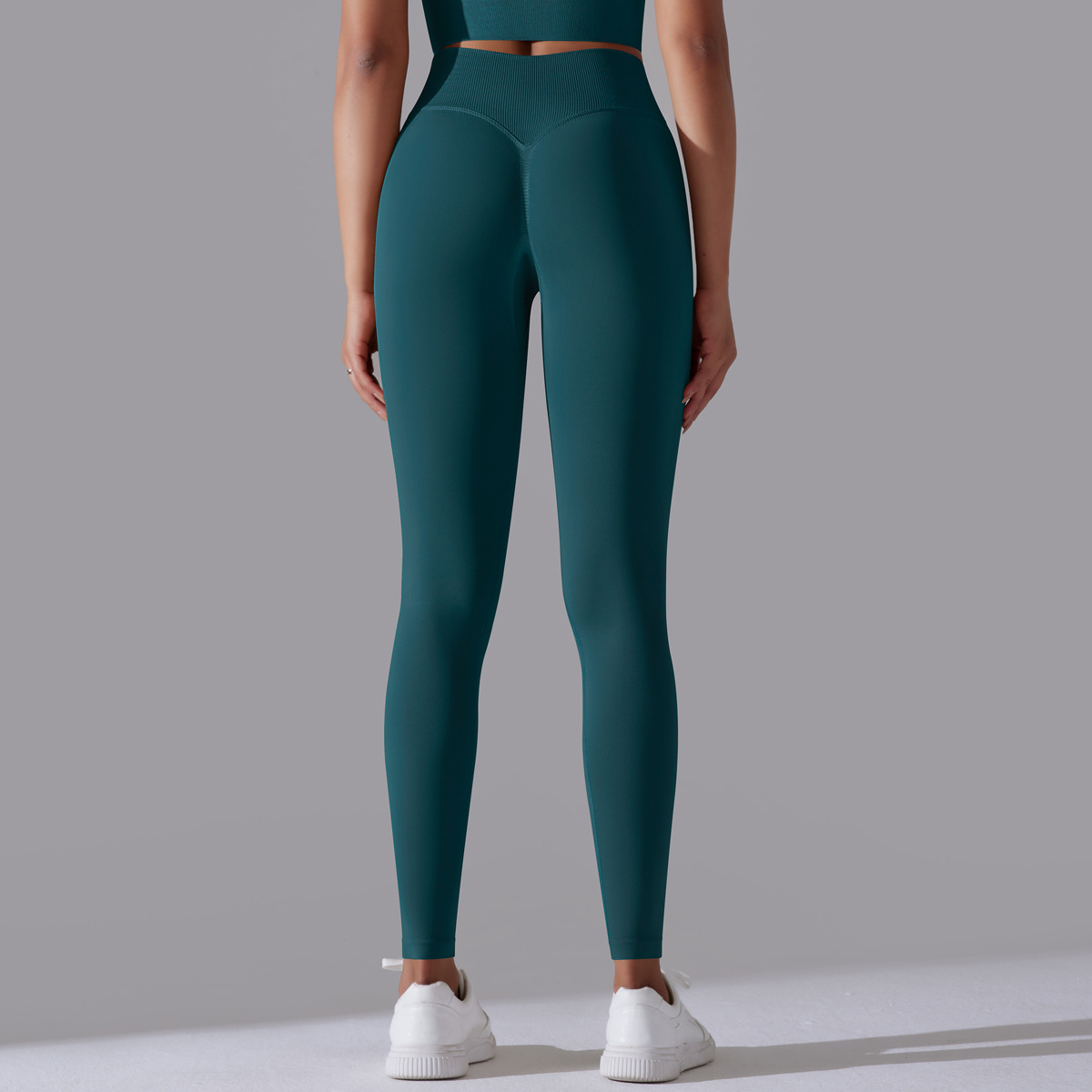 Simple Style Sports Solid Color Nylon Cotton Blend U Neck Tracksuit Vest Jogger Pants Leggings display picture 131