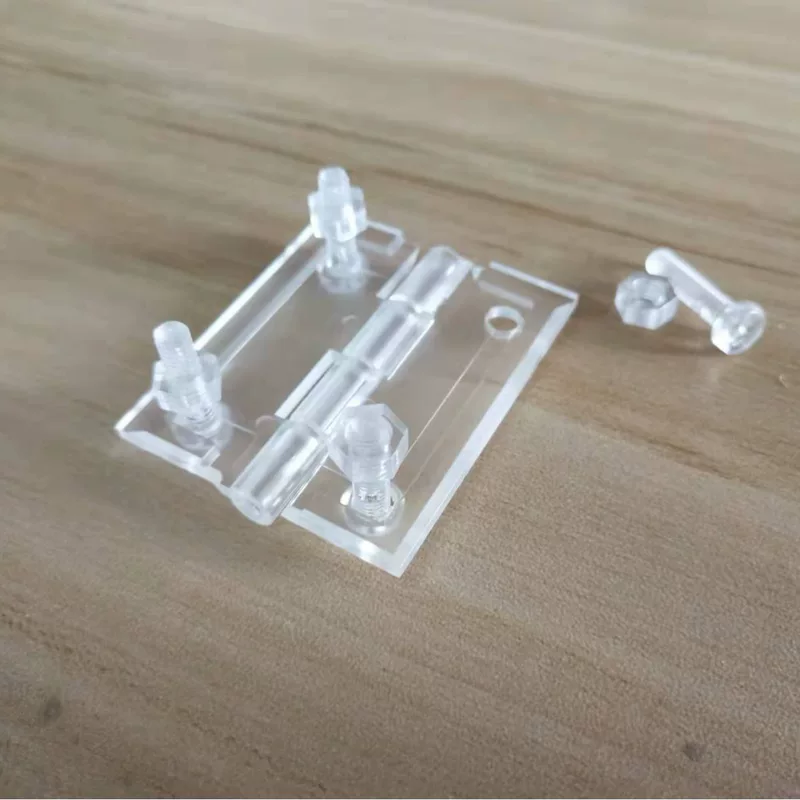 哈泰 Batch stock transparent hard and non-fragile acrylic plastic with holes and screw hinge hinge accessories