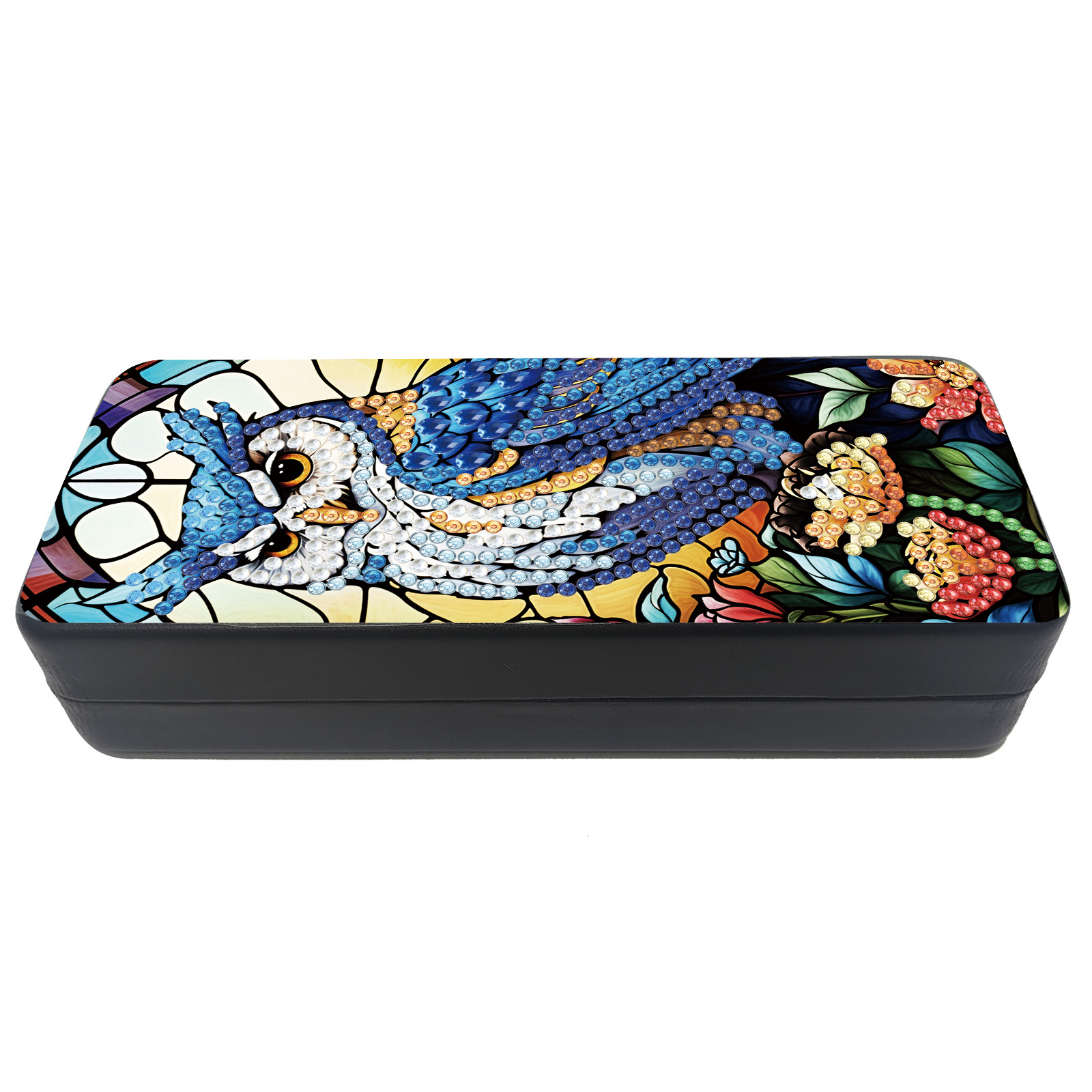 Transfronterizos para pintura de diamantes caja de perímetro hecha a mano DIY puntual pintura pegada caja de regalo dibujos animados 5D caja de gafas almacenamiento