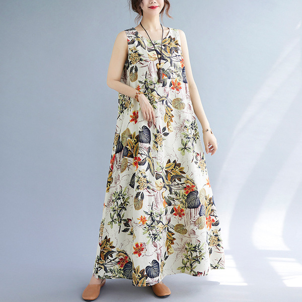 Summer retro ethnic long skirt