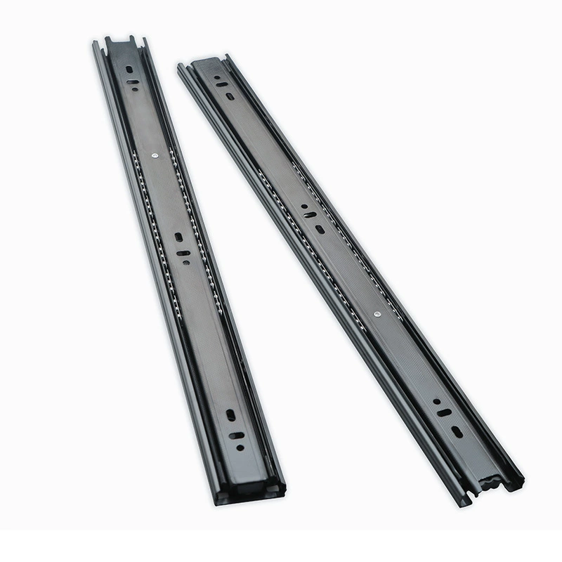 Оптовая продажа 35 широких стальных шариковых направляющих Бесшумная скользящая тяга гладкая трехсекционная скользящая направляющая утолщенная направляющая ящика