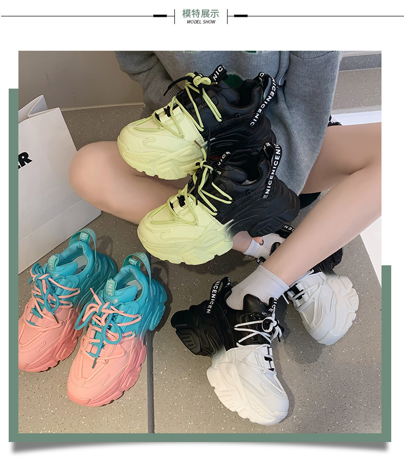 Vrouwen Chunky Sneakers Dikke Bodem Platform Vulcaniseer Schoenen Mode Ademend Casual Running Schoen Voor Vrouw Vrouwelijke