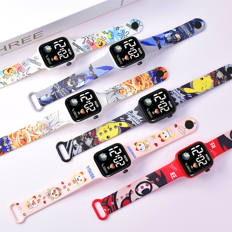 Cartoon square digital watch