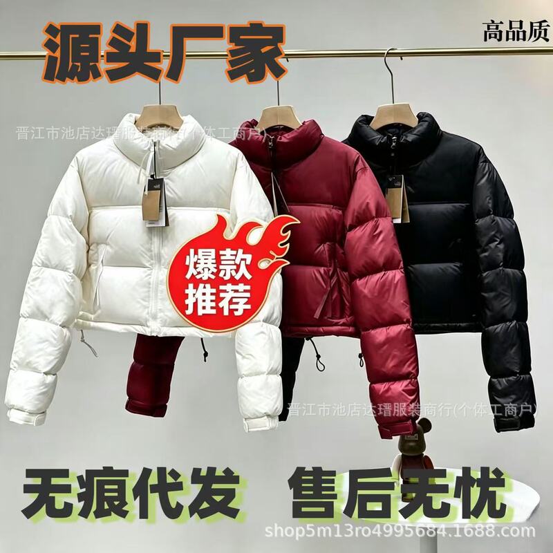 Putian high-quality winter North Face 1984 short women's Kendall down jacket casual embroidered cardigan windproof coat