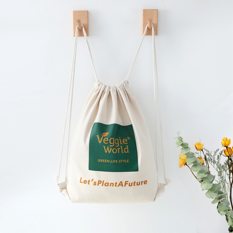 厂家定 制批发束口袋抽绳袋收纳包装袋帆布购物棉布袋可印lgoo