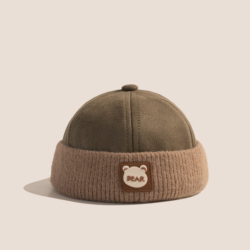 Otoño y invierno coreano estilo exterior sin bordes de color engrosado sombrero de niños para hombres y mujeres bebés caliente sombrero de piel de melón de moda universal