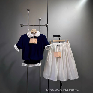 Fresh shirt, spring cute set, with short sleeve