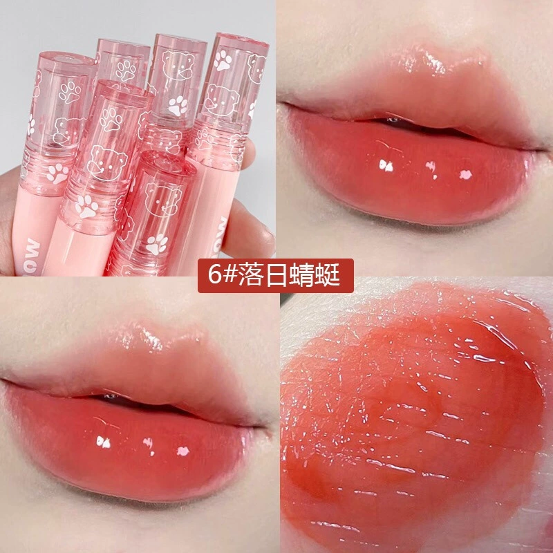Matte lip gloss, lipstick, translucent shading, mirror effect
