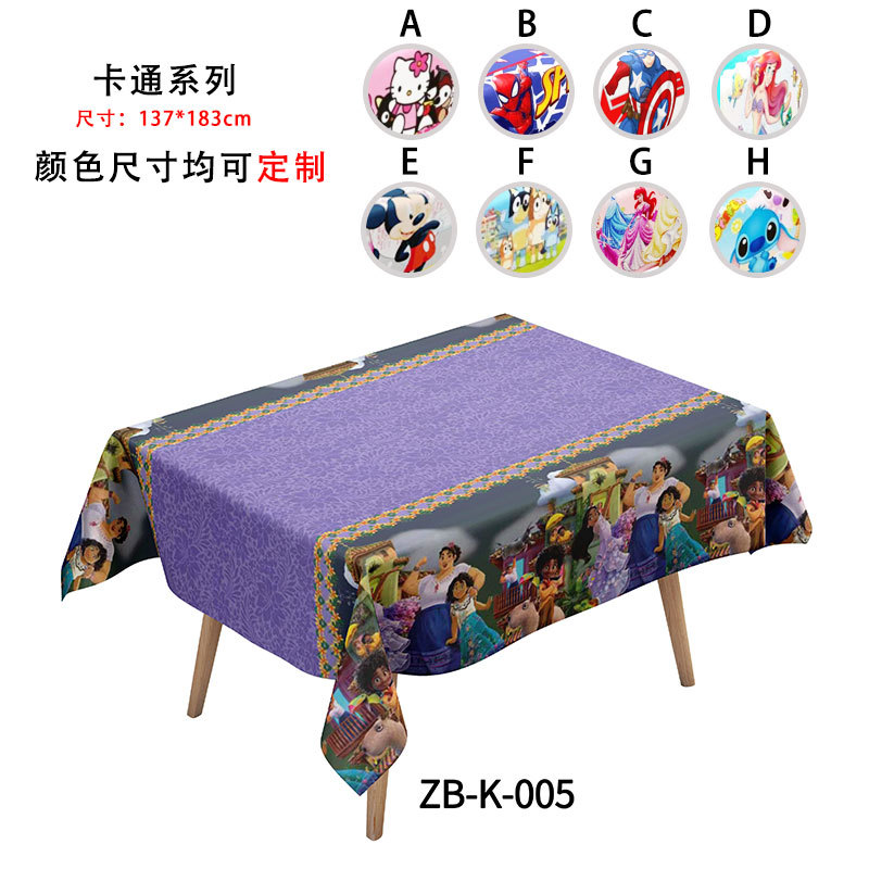 Mantel desechable para fiesta de la Copa Mundial 2026, mantel de Disney perlado, material MOPP sin necesidad de lavado