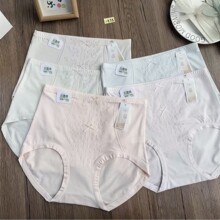 2473#芈夫人 可挑色 新款棉莫高腰大版浮雕花女士内裤