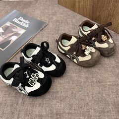 春秋季新款婴幼儿卡通拼色学步鞋男童德训鞋1-3岁女童阿甘休闲鞋