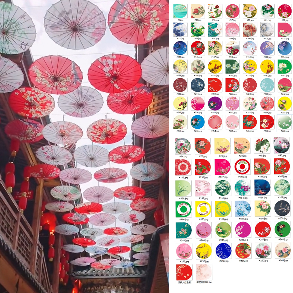 Yuxu interior y exterior lámpara de paraguas antiguo estilo paraguas de papel de aceite hotel decoración paraguas techo chino clásico estilo antiguo paraguas chino