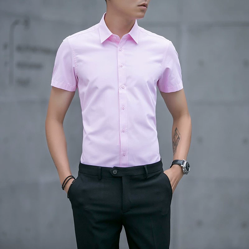 Рубашка, мужской костюм-жакет классический для работы, Slim fit, осень