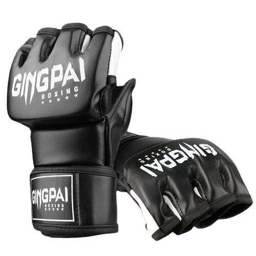 Half-finger boxing gloves for adults, men and women, five-finger breathable actual combat mma training gloves, sparring and fighting