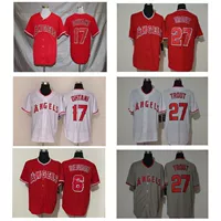 MLB футболка Ангел бейсбольная футболка Los Angeles Angels jersey вышитый бейсбольный костюм