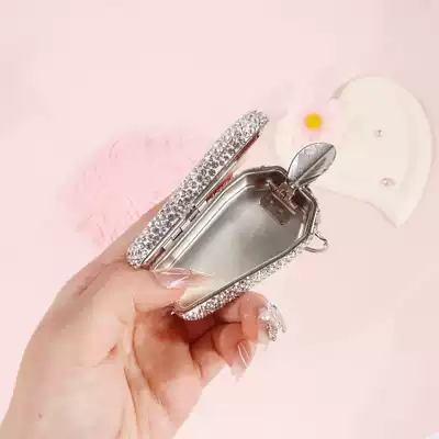 Car ashtray, Cross-Border Hot-Selling Rhinestone-Encrusted Ashtray - 046701-ashtray-white-diamond