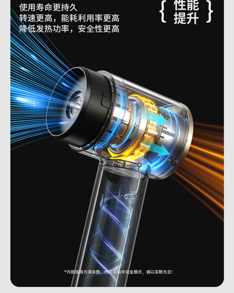 Buwai Car Vacuum Cleaner, Handheld, Small, High Suction Power, for Car Interior and Home Use, Wireless, Cross-Border