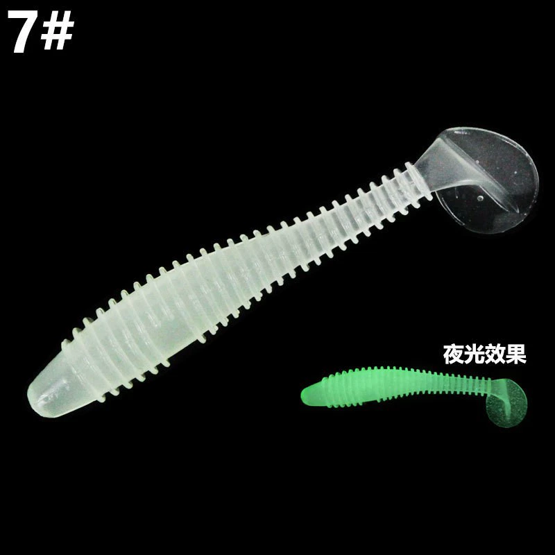 Мягкая приманка Paddle Tail (Luya) — многоцветная, имитации хвоста весла 4,5–7,5 см, различные веса