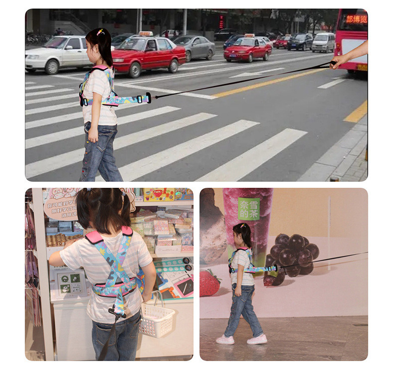 Portable Anti-Fall Safety Vest and Harness for Children, Anti-Lost Baby Walking Device, Car Safety Belt
