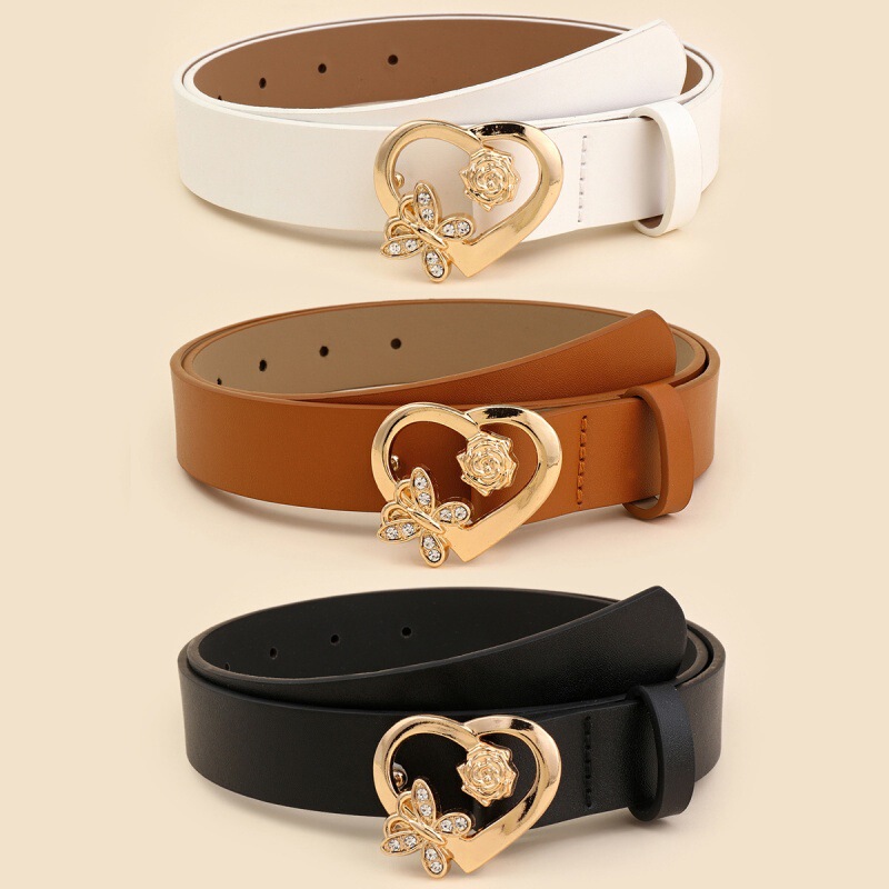 Foreign trade new ladies love belt diamond belt fashion trend high sense dress jeans decorative belt