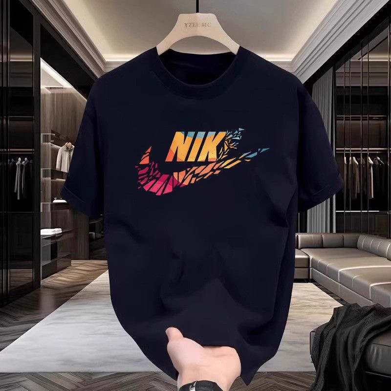 クロスボーダー夏用半袖Tシャツ メンズ カップルプリント トレンドブランド ゆったり カジュアル 綿100% 丸首トップス トレンド|undefined