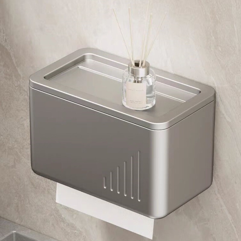Bathroom Tissue Box Bathroom Toilet Toilet Paper Paper Storage Paper Box Wall Punch-Free Wall-Mounted