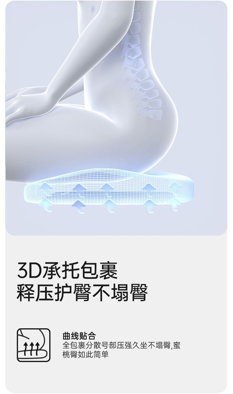 Wholesale Memory Foam Cushions, Universal Office Seat Cushions for All Seasons, Student Cushions That Can Be Used for Long Periods of Sitting Without Fatigue, Can Be Shipped on Behalf of Others