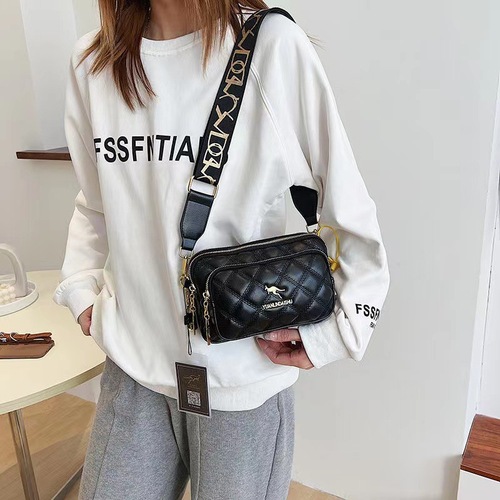 Small bag rhombus women's bag new trend ins small fragrant style shoulder bag niche women's bag three-layer casual crossbody bag