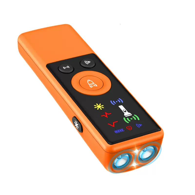 跨境新款彩屏超声波驱狗器私模宠物手电筒超声波训狗器驱狗神器