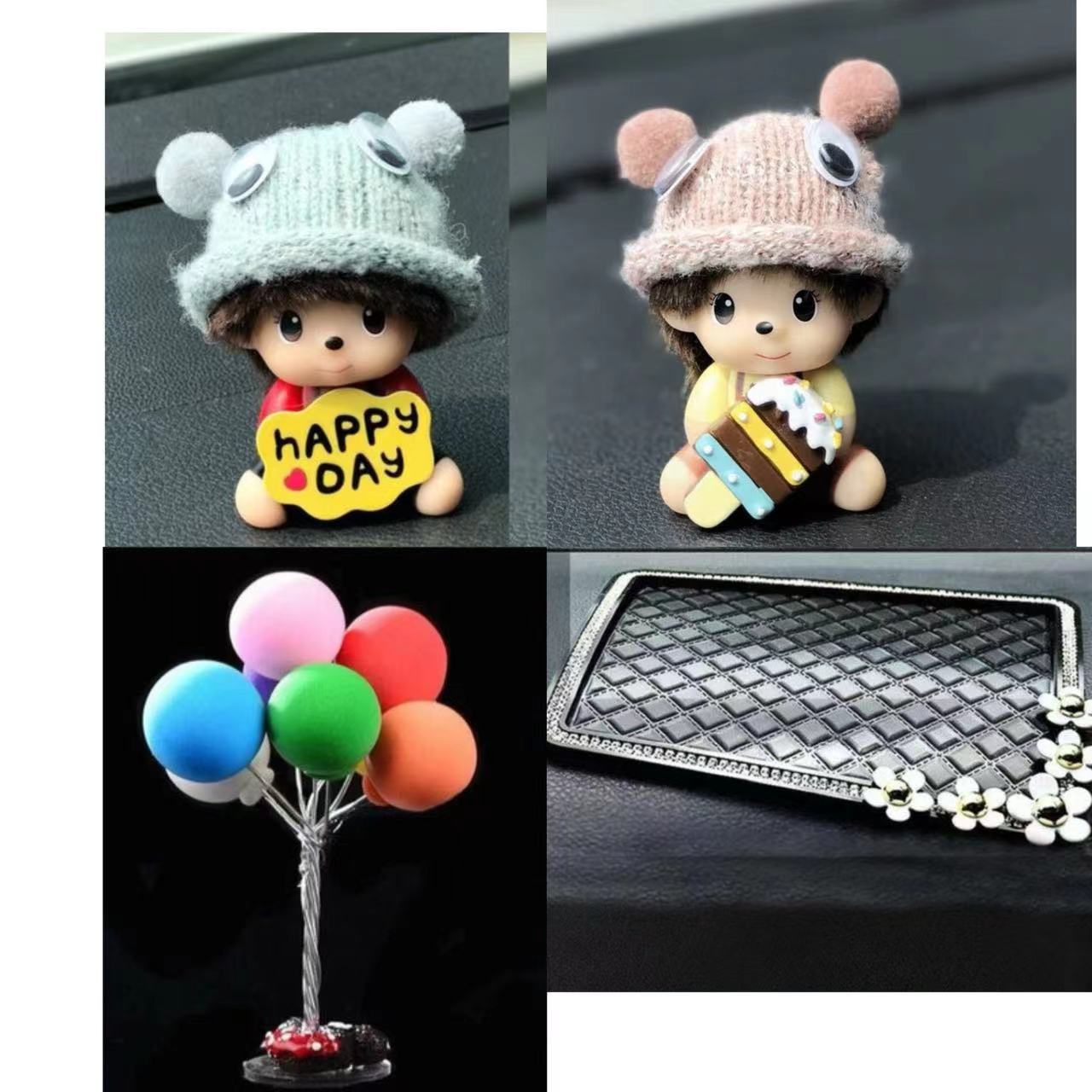 Decoraciones de automóviles en línea muñecas lindas decoraciones de automóviles accesorios de automóviles en línea dibujos animados de plástico femenino belleza de la noche