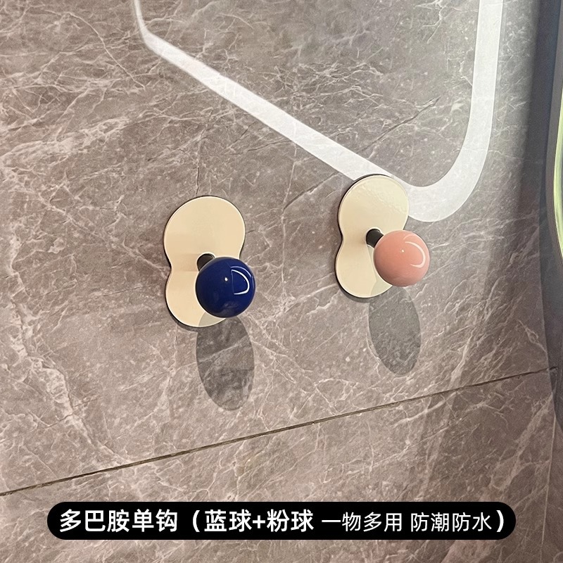 Baño sin perforación, fuerte gancho de viscosa, baño para el hogar, pared creativa, gancho de soporte de carga de almacenamiento de toalla