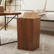 新款木质垃圾桶木质日式垃圾桶办公酒店用品垃圾桶房间收纳垃圾桶