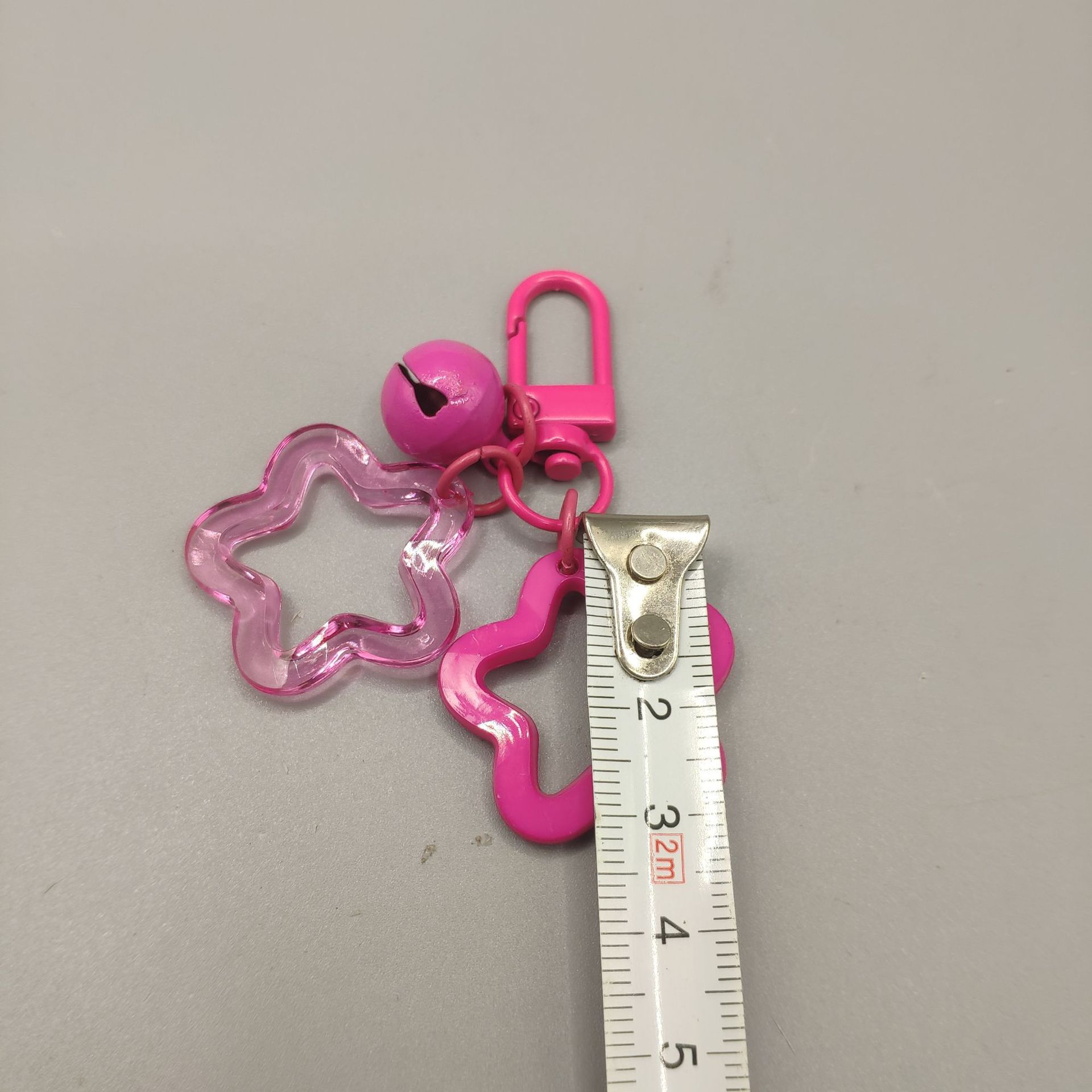 Stoving Varnish Design Simple Style, IG Style Style 1 Piece Simple Style IG Style Star Bell Plastic Resin Stoving Varnish Keychain