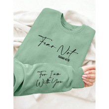 F 56871 Letter Print Crew Neck ��ĸӡ��Բ�����羳����ͨ