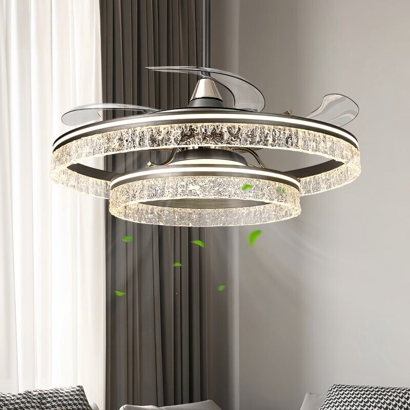 Invisible Fan Light 2025 New Model Light Luxury High-End Living Room Dining Room Ice Crack Pattern Ceiling Fan Light Home Integrated Fan Light Invisible Fan Light 2025 New Model Light Luxury High-End Living Room Dining Room Ice Crack Pattern Ceiling Fan Light Home Integrated Fan Light