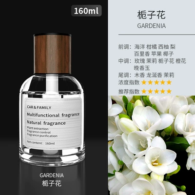 Scent Car Odor Eliminator – Car Perfume Aromatherapy - 1-bottle-gardenia-fragrance-extra-large-capacity-160ml