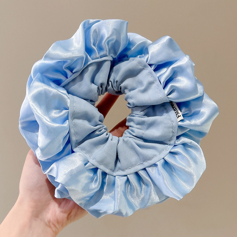 Pastoral viento intestino anillo de cabello mujer 2025 nuevo estilo de alta sensación bola de cabello cuerda de cabeza flor dulce princesa adornos de cabello cuerda