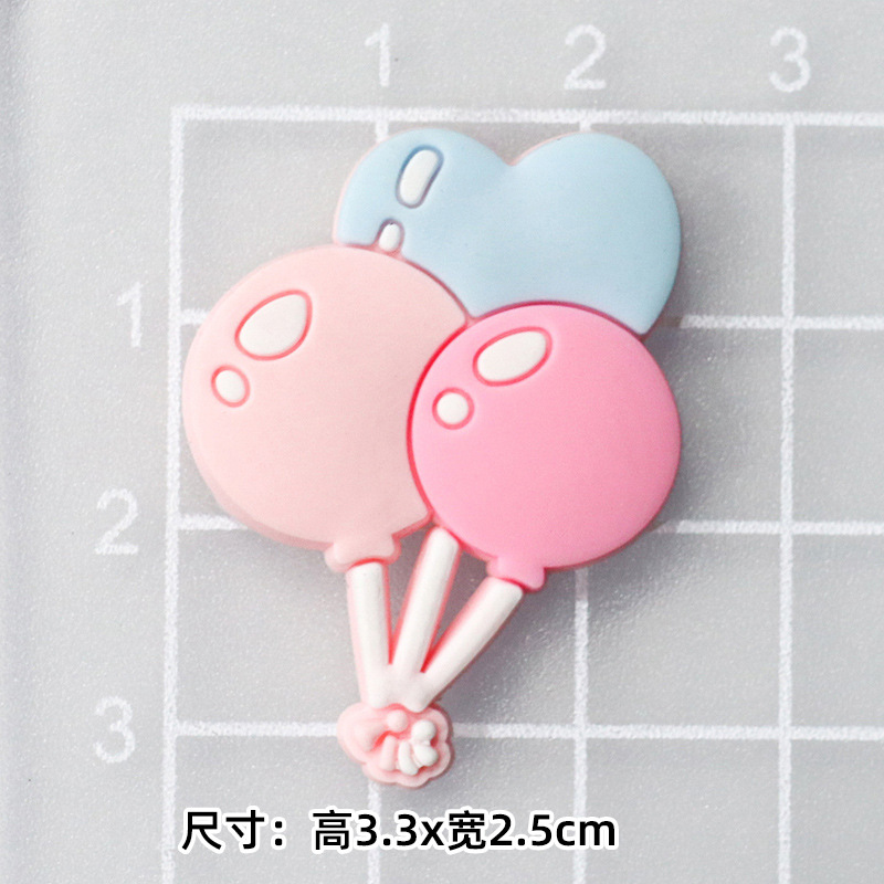 부드러운 접착제 분홍색 바닥 3색 풍선 [3.4*2.5cm]