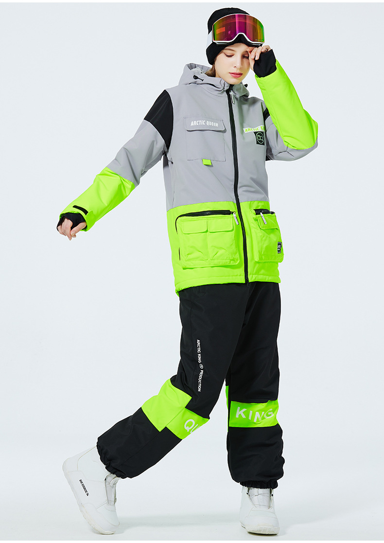 Men's Clothing Ski suit set for men and women couples warm and thick ski suit set single board double board ski suit_viptrois.com