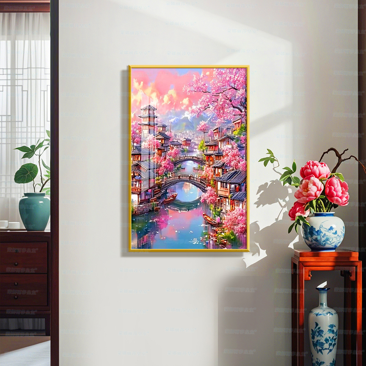 [Tela de Algodón Importada] Punto de Cruz de la Mona Lisa, Estilo Primavera, Cuatro Estaciones, Nuevo Estilo, Hermoso Punto de Cruz para Sala de Estar image 9