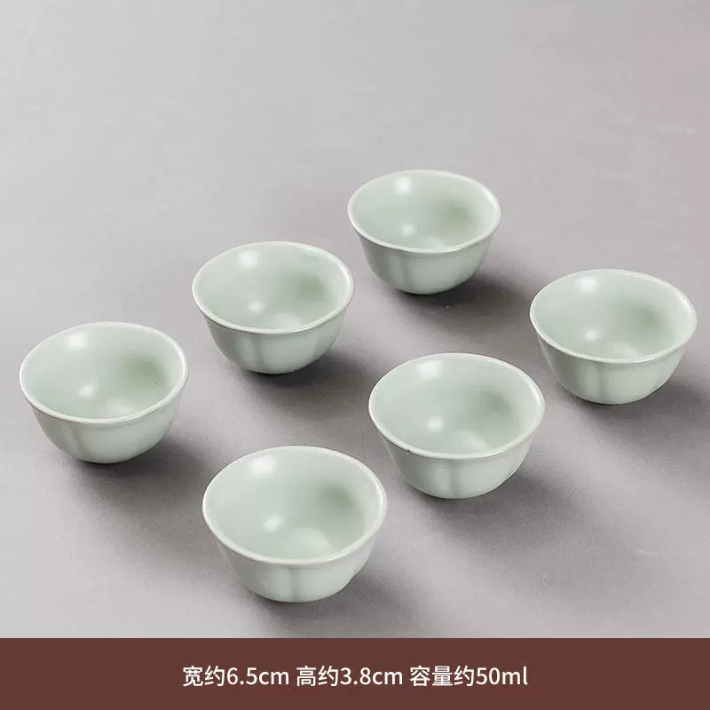 Ceramic tea cup, glass tea set, 6 pieces