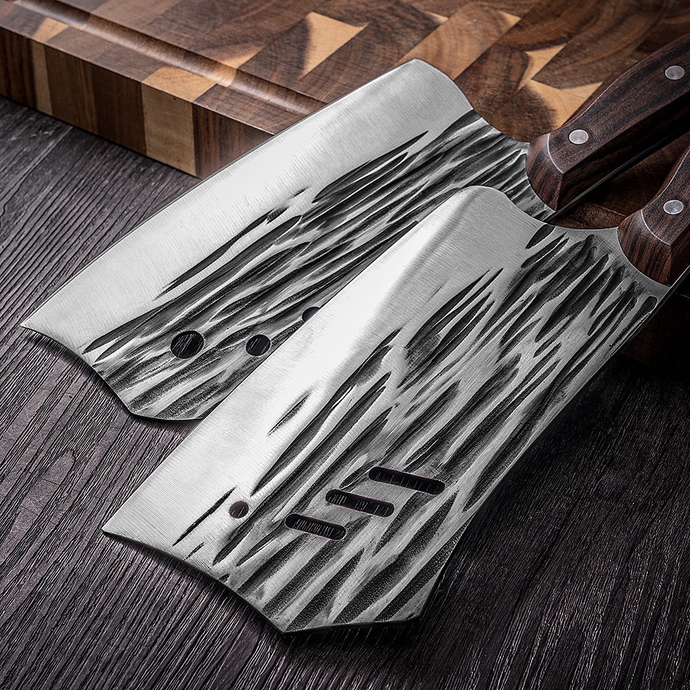 Stall best-selling three-hole dolphin-shaped sharp bone-cutting knife kitchen slicing knife stainless steel home forging chef knife wholesale