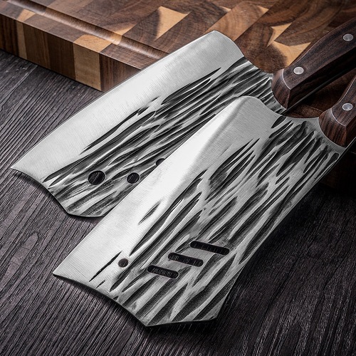 Stall best-selling three-hole dolphin-shaped sharp bone-cutting knife kitchen slicing knife stainless steel home forging chef knife wholesale