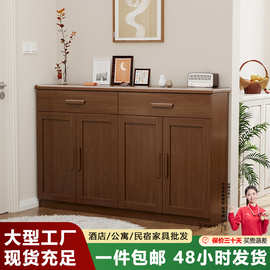 北欧实木鞋柜轻奢简约两三四门入户处门口靠墙柜子客厅隔断玄关柜