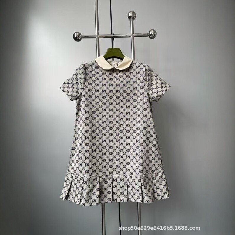 G Brand Jacquard Doll Dress Retro Plaid Short-Sleeve Dress for Women, New Summer Style A-Line Dress, Slimming, Fashionable and Elegant Dress G Brand Jacquard Doll Dress Retro Plaid Short-Sleeve Dress for Women, New Summer Style A-Line Dress, Slimming, Fashionable and Elegant Dress