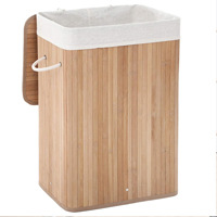 Cesta de lavandería de anillo plegable de bambú transfronterizo, barril de ropa sucia, canasta de lavandería, canasta de ropa sucia, barril de almacenamiento de ropa sucia