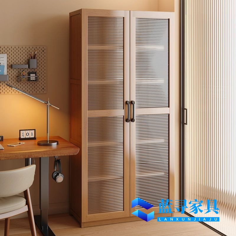 Bookcase Storage Rack Floor-Standing Bookshelf with Door Multi-Layer Desktop Children's Storage Shelf Living Room Simple Display Storage Rack