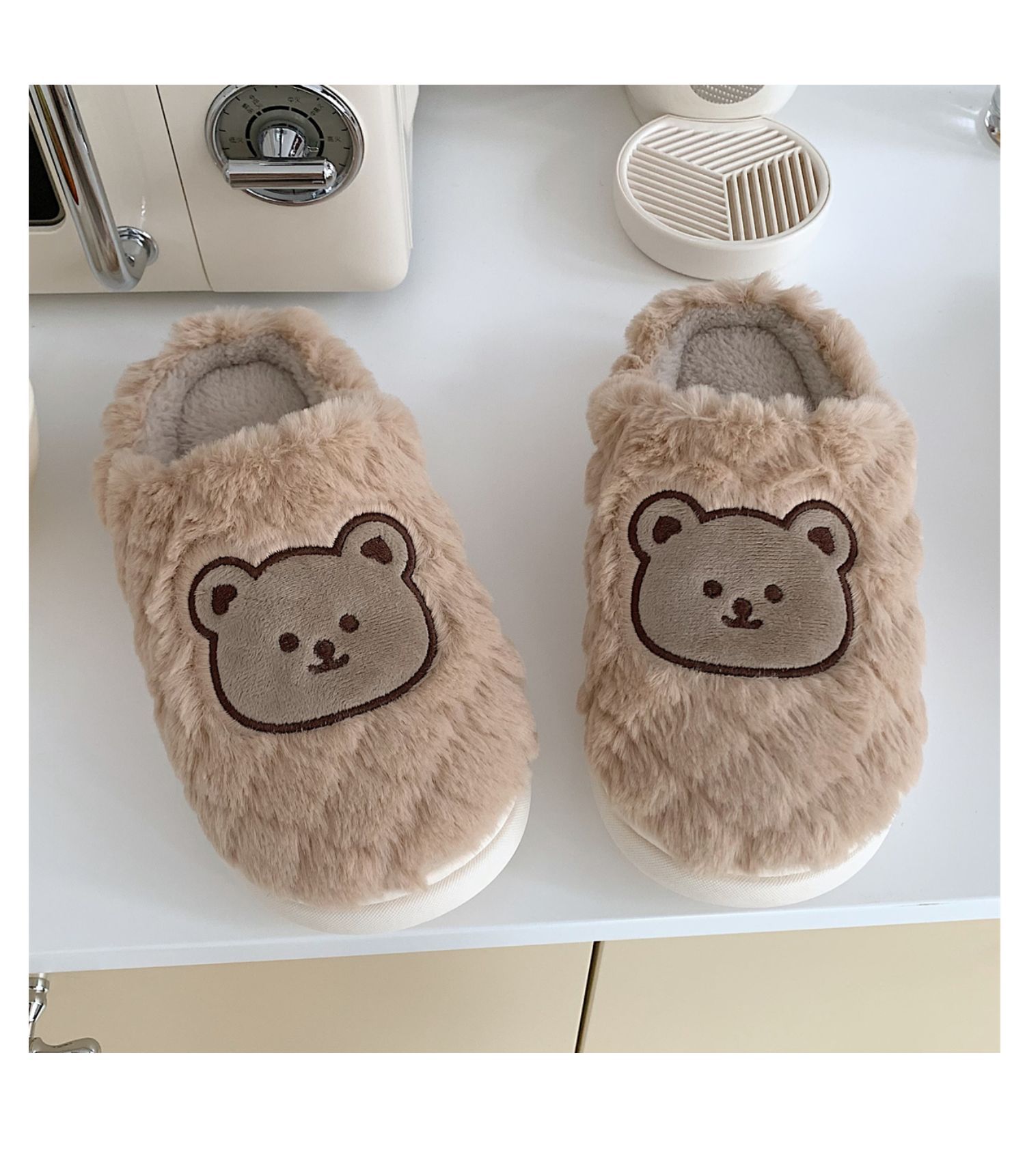 Women's Fashion Bear Round Toe Cotton Slippers display picture 15