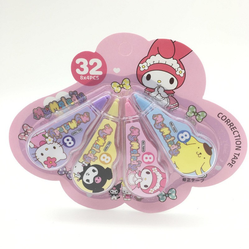 Comercio exterior nuevo Sanrio cinturón de corrección papelería de escuela primaria lindo mini cinturón de corrección de curomi cinturón de corrección de errores